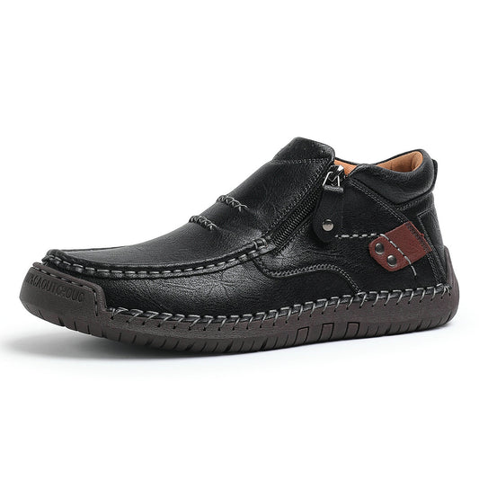 Men’s Handmade Premium Leather Slip-On Outdoor Work Boots