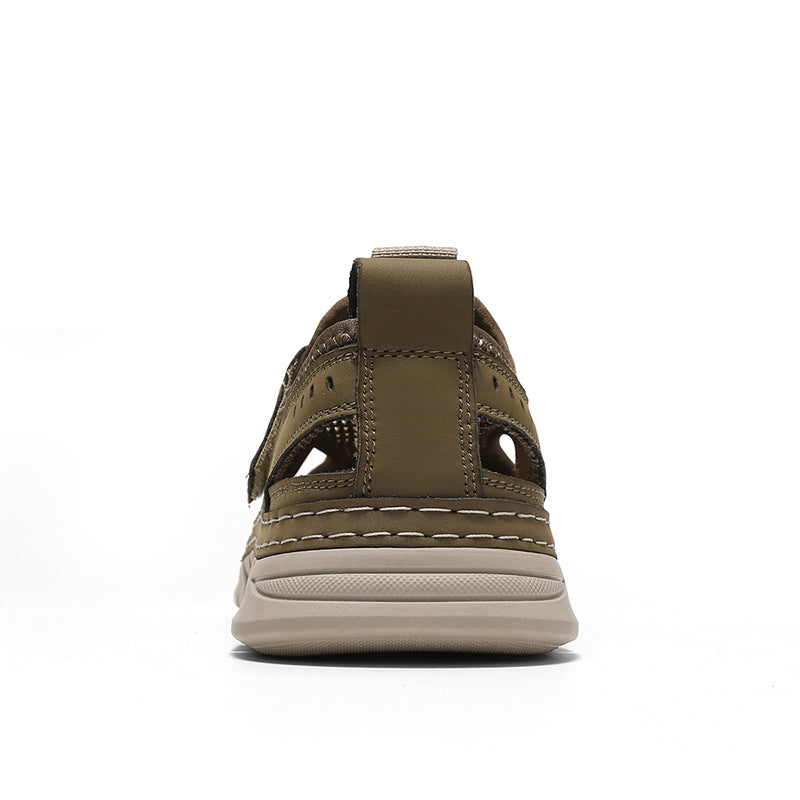 Men's Mesh Fisherman Sandals – Hook & Loop, Non-Slip for Wading & Fishing