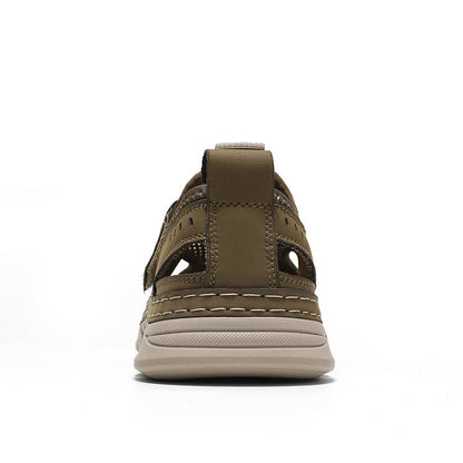 Men's Mesh Fisherman Sandals – Hook & Loop, Non-Slip for Wading & Fishing
