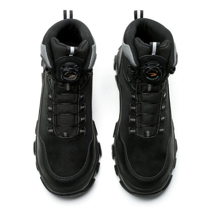 Men's Steel Toe Hand Stitched Leather Boots Motorcycle Work Hiking Boots