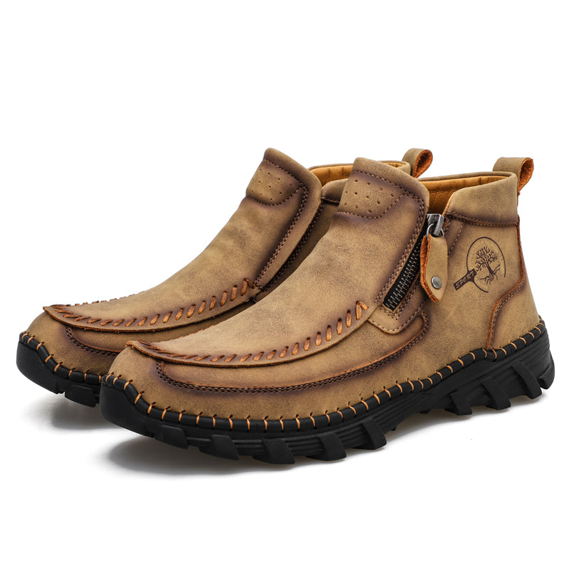 Men's Premium Motorcycle Boots – Hand-Stitched Riding Work Driving Hiking
