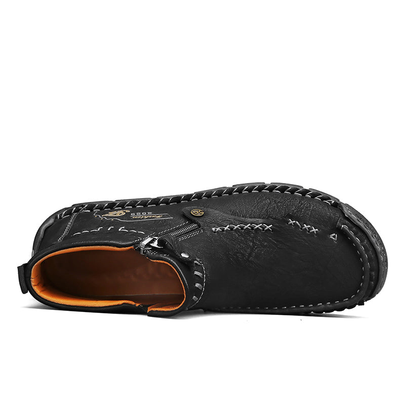 Men's Top-Quality Motorcycle Boots Hand-Stitched Genuine Leather Boots