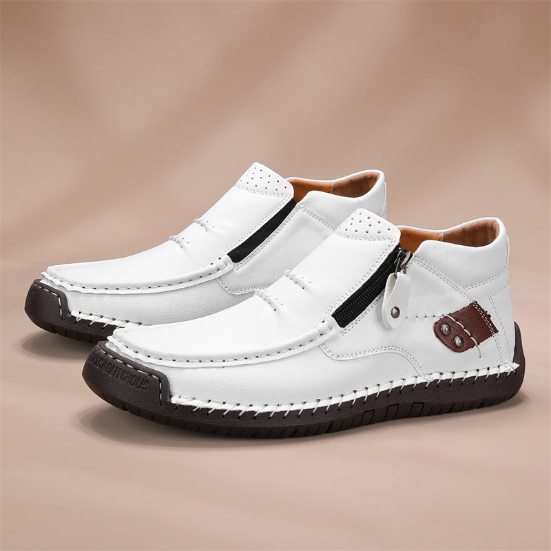 Men’s Handmade Premium Leather Slip-On Outdoor Work Boots