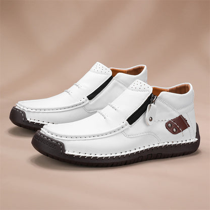 Men’s Handmade Premium Leather Slip-On Outdoor Work Boots