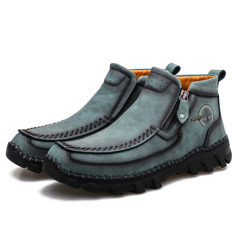 Men's Premium Motorcycle Boots – Hand-Stitched Riding Work Driving Hiking