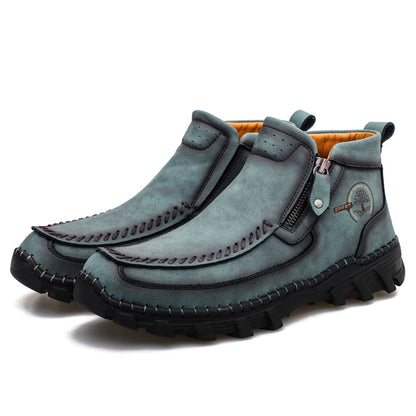 Men's Premium Motorcycle Boots – Hand-Stitched Riding Work Driving Hiking