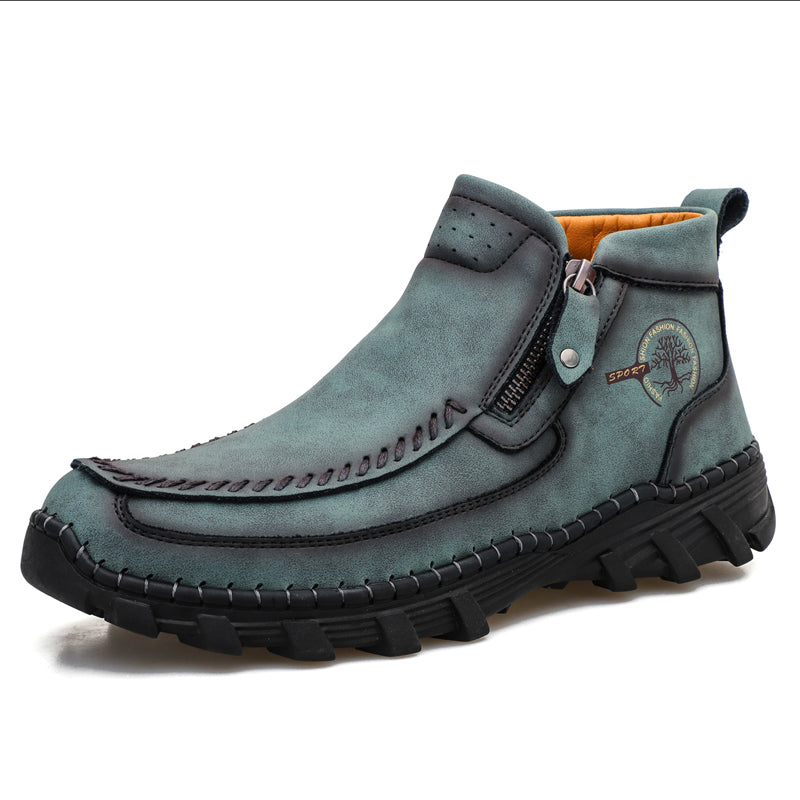 Men's Premium Motorcycle Boots – Hand-Stitched Riding Work Driving Hiking