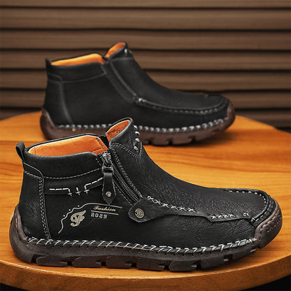 Men's Top-Quality Motorcycle Boots Hand-Stitched Genuine Leather Boots