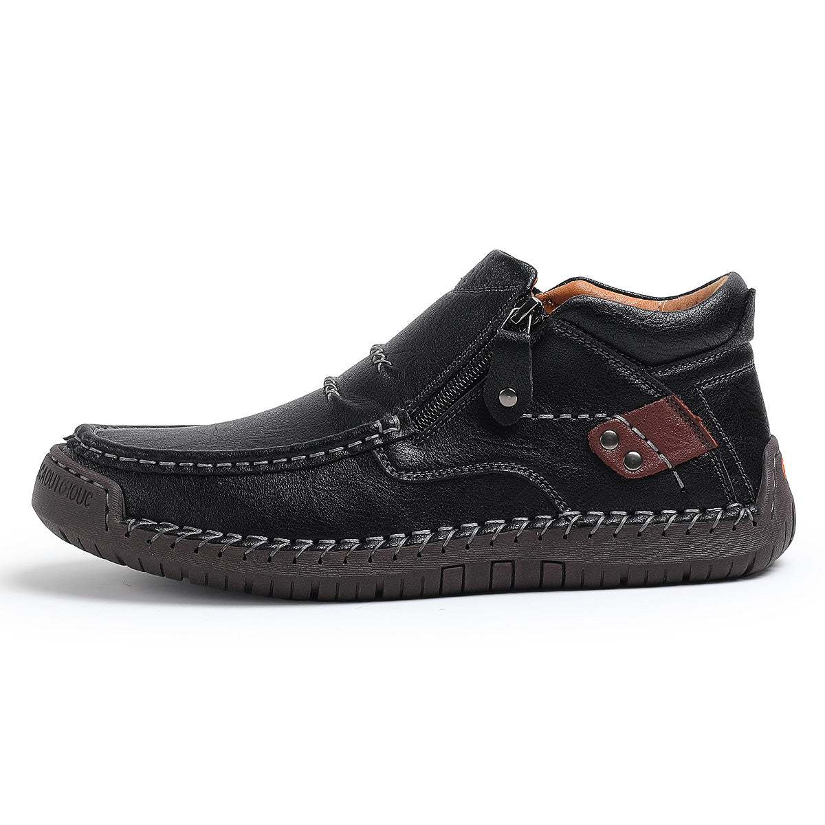 Men’s Handmade Premium Leather Slip-On Outdoor Work Boots