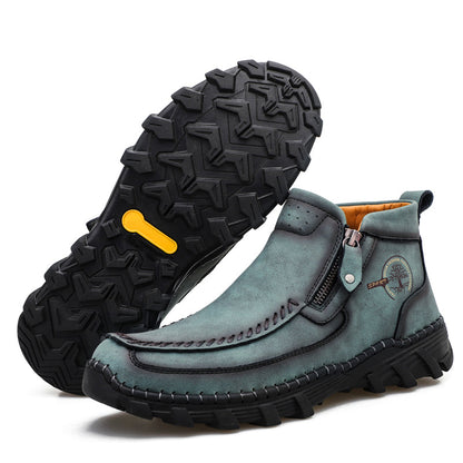 Men's Premium Motorcycle Boots – Hand-Stitched Riding Work Driving Hiking