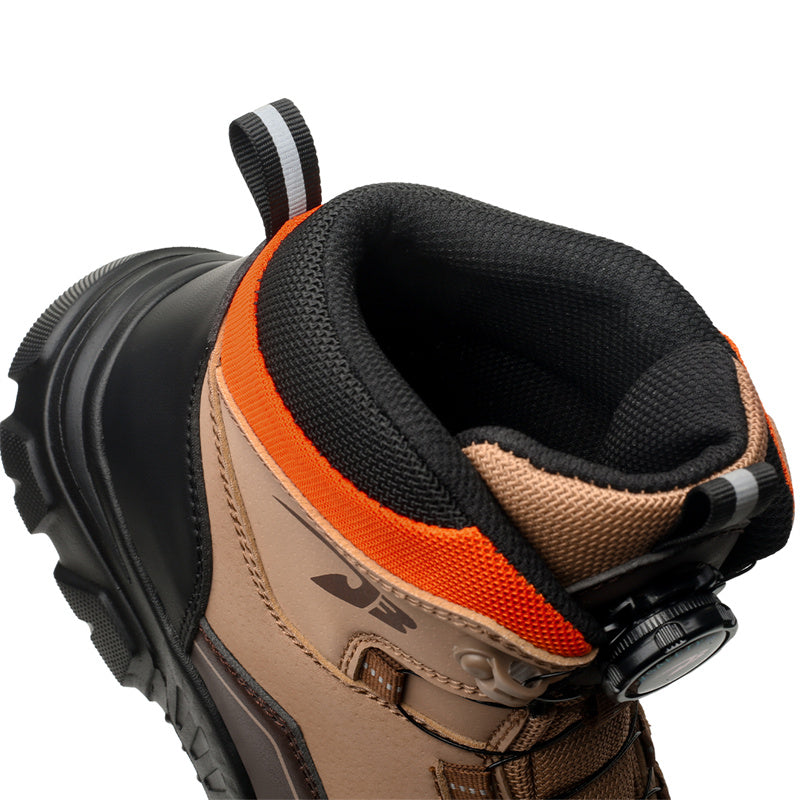 Men's Steel Toe Hand Stitched Leather Boots Motorcycle Work Hiking Boots