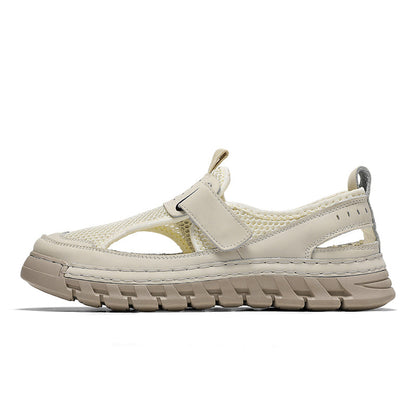 Men's Mesh Fisherman Sandals – Hook & Loop, Non-Slip for Wading & Fishing