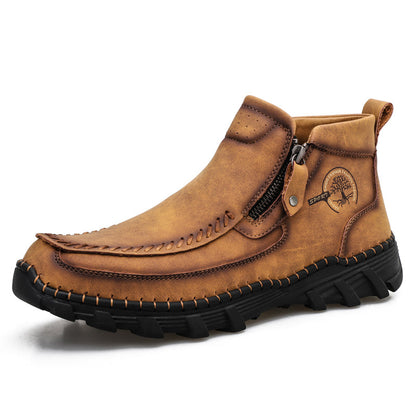 Men's Premium Motorcycle Boots – Hand-Stitched Riding Work Driving Hiking