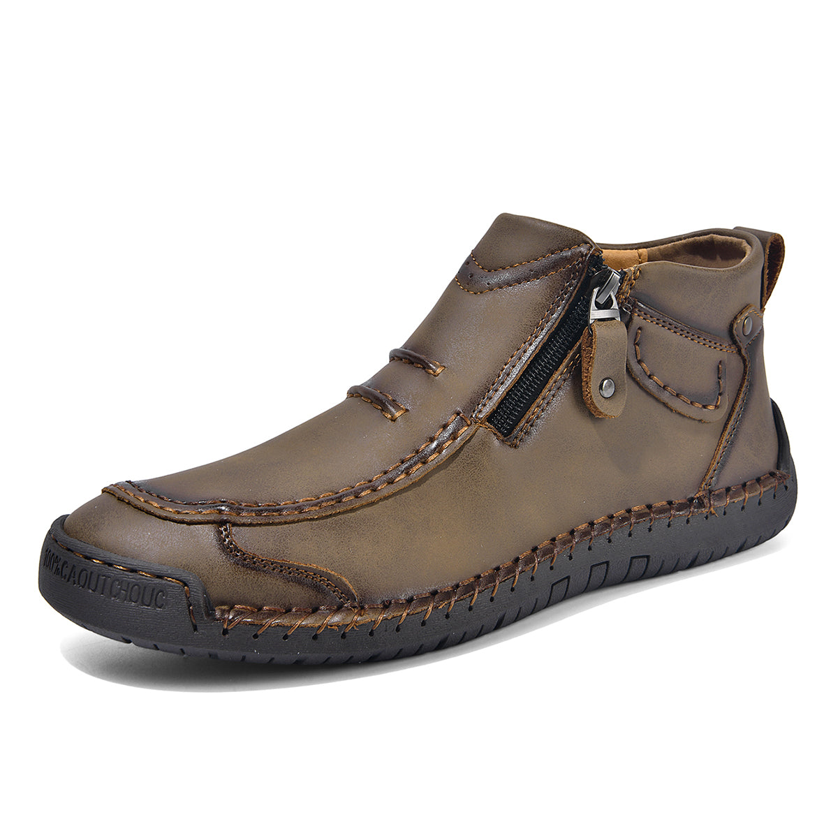Men’s Handmade Leather Driving Boots | Wide Toe, Arch Support, Waterproof