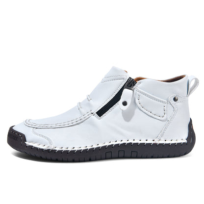 Men’s Handmade Leather Driving Boots | Wide Toe, Arch Support, Waterproof