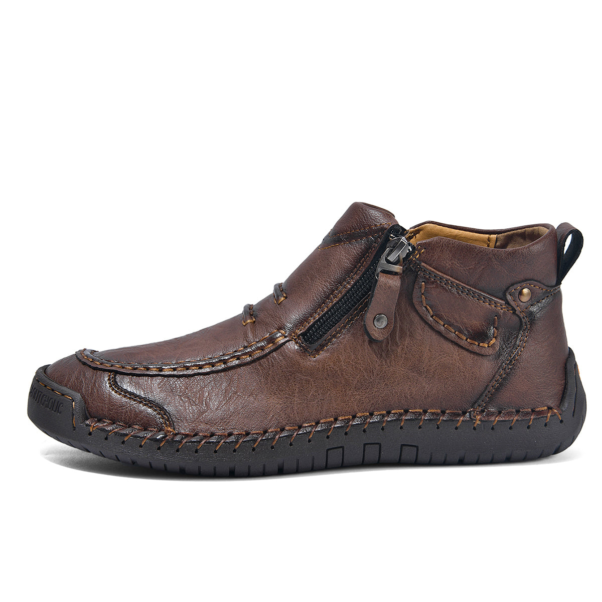 Men’s Handmade Leather Driving Boots | Wide Toe, Arch Support, Waterproof