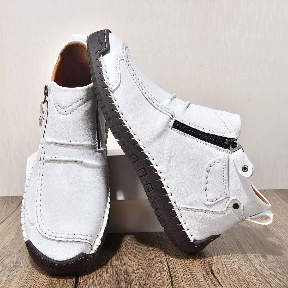 Men’s Handmade Leather Driving Boots | Wide Toe, Arch Support, Waterproof