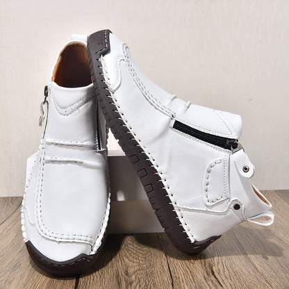 Men’s Handmade Leather Driving Boots | Wide Toe, Arch Support, Waterproof