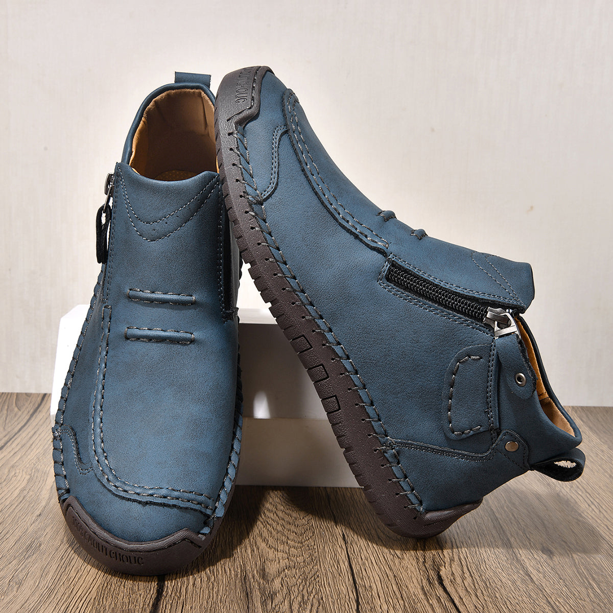 Men’s Handmade Leather Driving Boots | Wide Toe, Arch Support, Waterproof