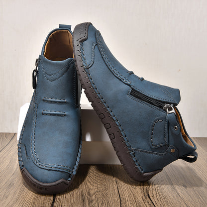 Men’s Handmade Leather Driving Boots | Wide Toe, Arch Support, Waterproof