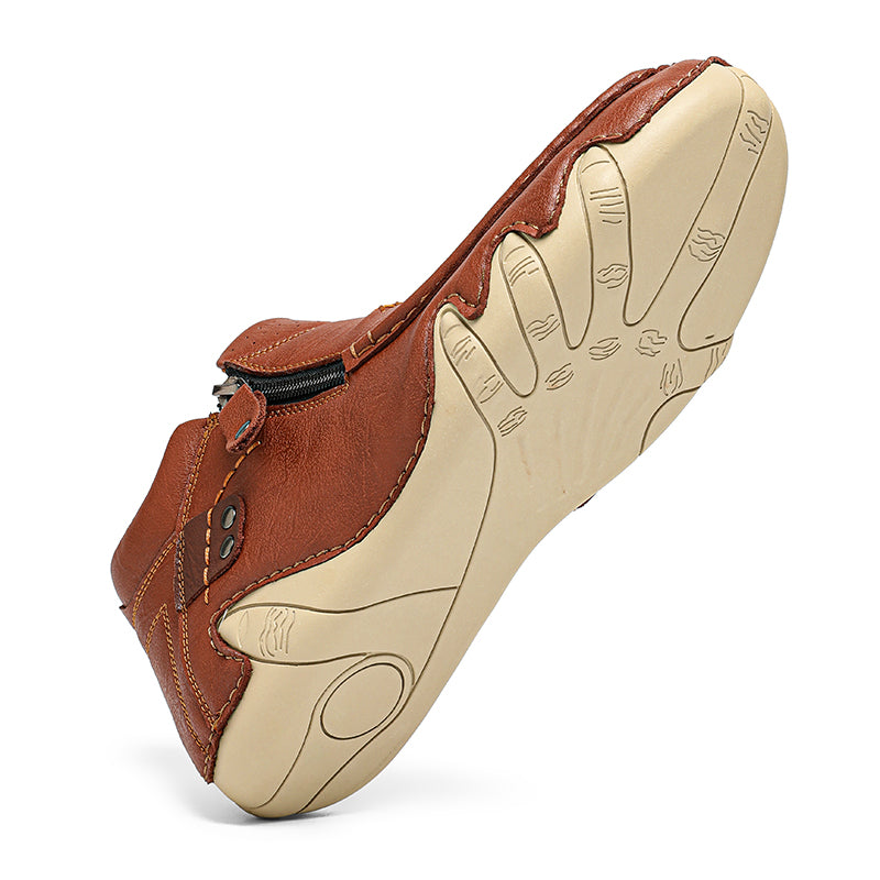 Men’s Retro Handmade Leather Driving Boots Built for Comfort