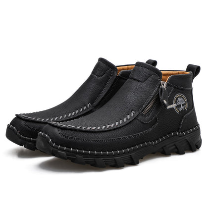 Men's Premium Motorcycle Boots – Hand-Stitched Riding Work Driving Hiking