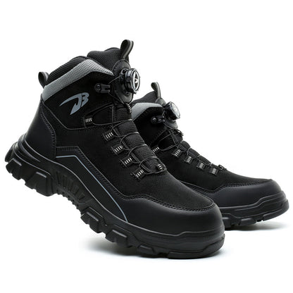 Men's Steel Toe Hand Stitched Leather Boots Motorcycle Work Hiking Boots