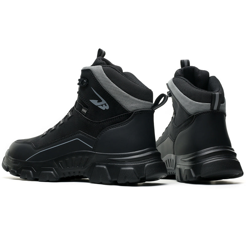 Men's Steel Toe Hand Stitched Leather Boots Motorcycle Work Hiking Boots
