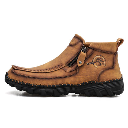 Men's Premium Motorcycle Boots – Hand-Stitched Riding Work Driving Hiking