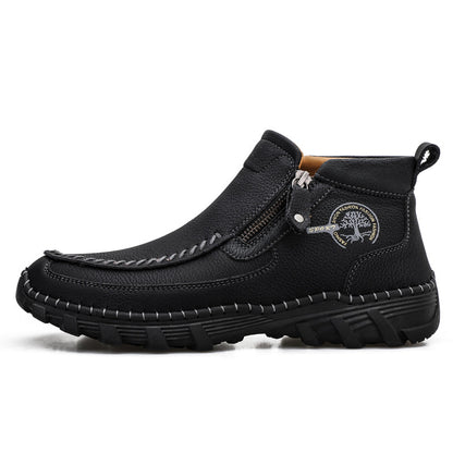 Men's Premium Motorcycle Boots – Hand-Stitched Riding Work Driving Hiking