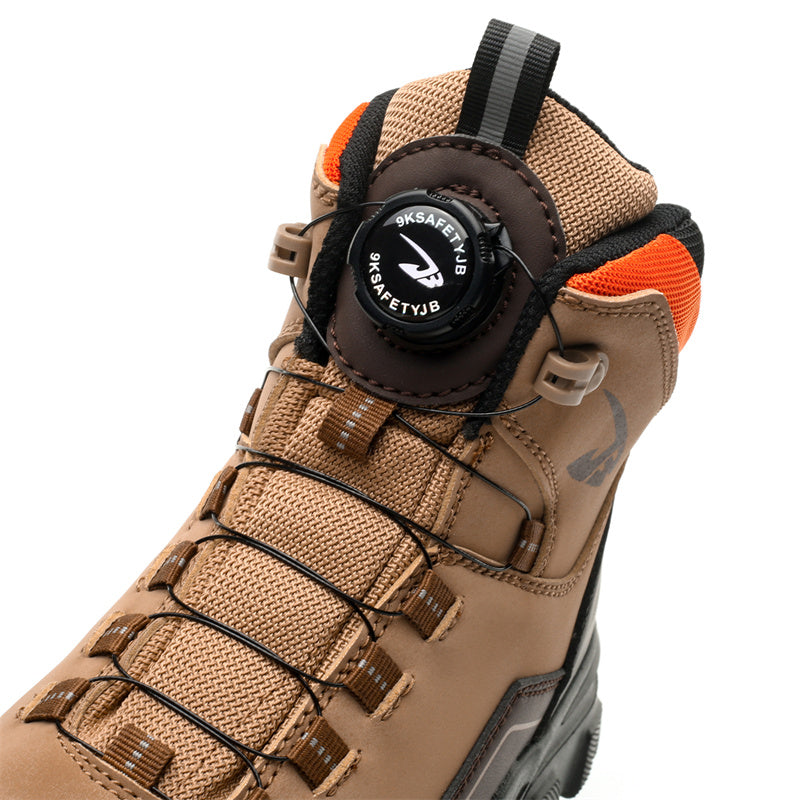 Men's Steel Toe Hand Stitched Leather Boots Motorcycle Work Hiking Boots