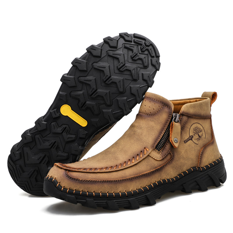 Men's Premium Motorcycle Boots – Hand-Stitched Riding Work Driving Hiking
