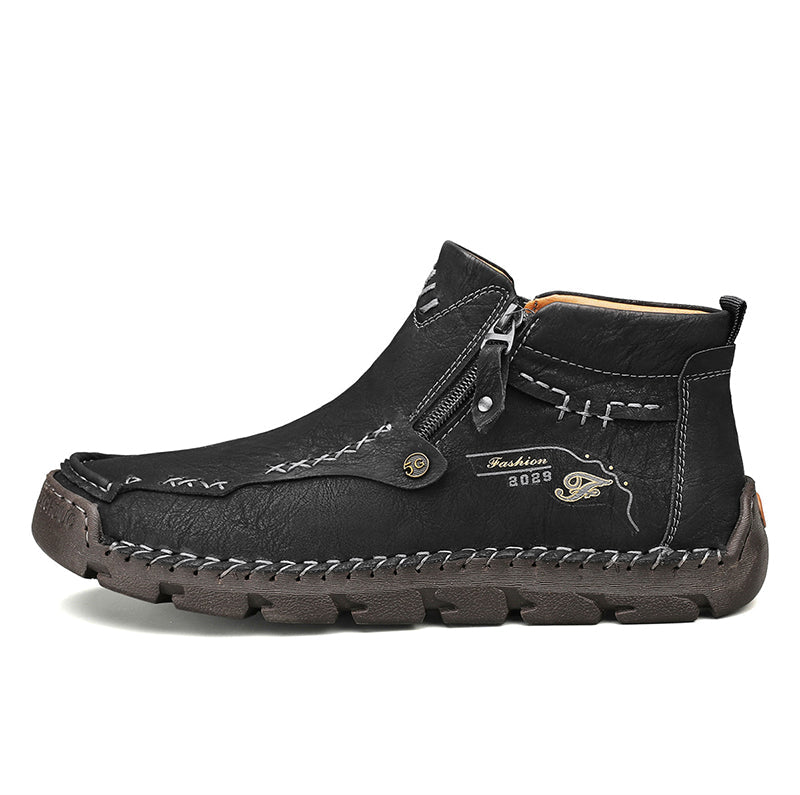 Men's Top-Quality Motorcycle Boots Hand-Stitched Genuine Leather Boots