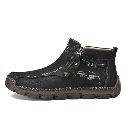 Men's Top-Quality Motorcycle Boots Hand-Stitched Genuine Leather Boots