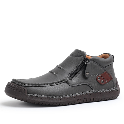 Men’s Handmade Premium Leather Slip-On Outdoor Work Boots